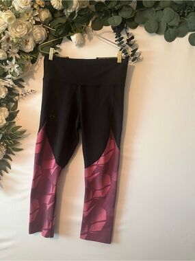 Under Armour Black and Pink Patterned Track Pants